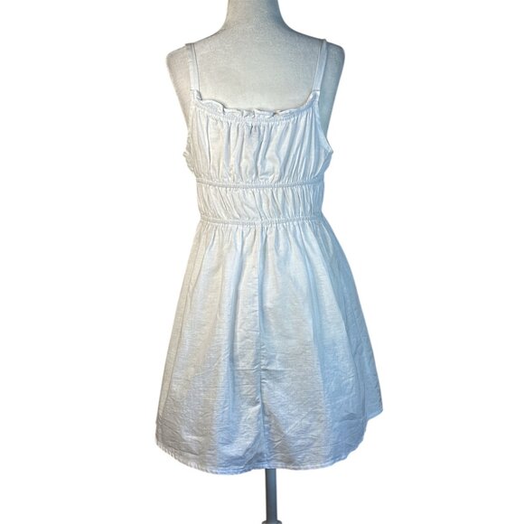 SNDYS Isabella Mini Dress in White Small New Womens Linen Boho Sundress - Picture 6 of 16